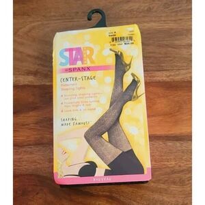 Spanx Star Power Black Center Stage Patterned Shaping Tights Size A New in Box